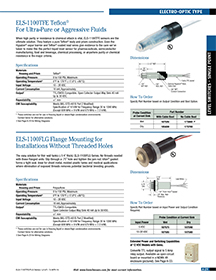 Gems Sensors Catalog, ELS-1100TFE/FLG Thumbnail image