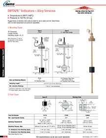 Gems Sensors Catalog, Alloy Dip Tape Thumbnail image