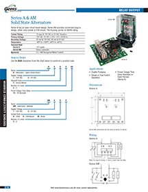 Gems Sensors Catalog, A and AM Alternators Thumbnail image