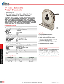 Gems Sensors Catalog, 876 Thumbnail image