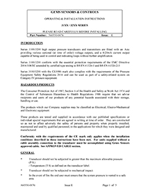 Gems Sensors Instructions, 3100/3200 Thumbnail image