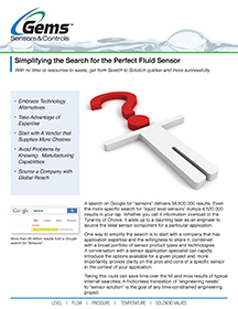 Simplifying the Search for the Perfect Fluid Sensor Thumbnail image